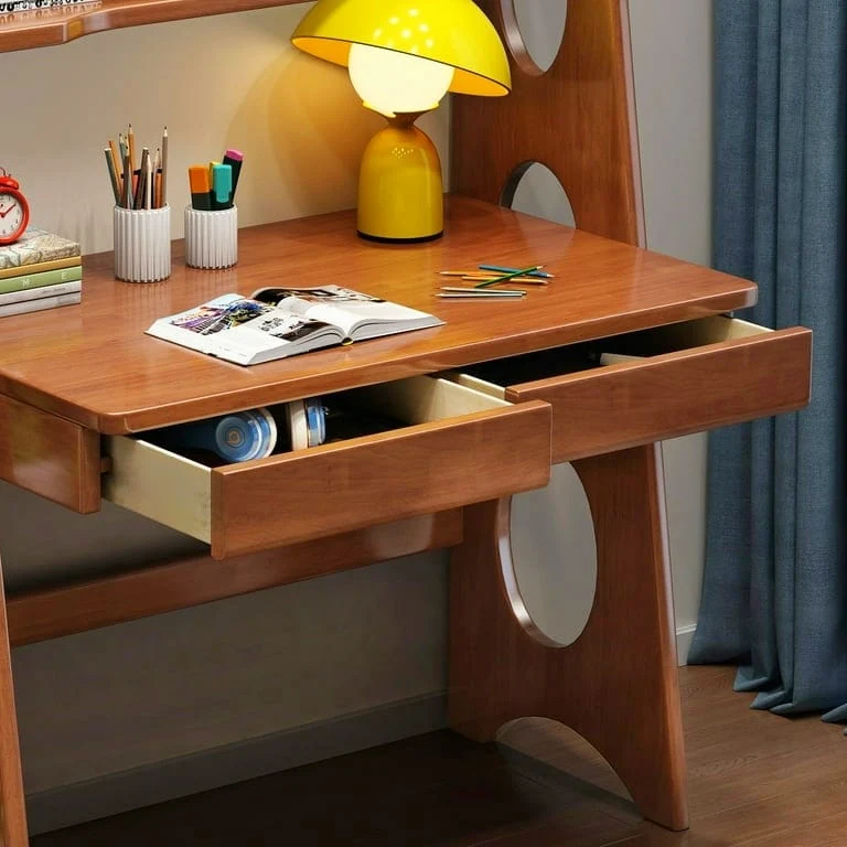 Wooden Reading Table Modern Study Desk for Home - Image 2